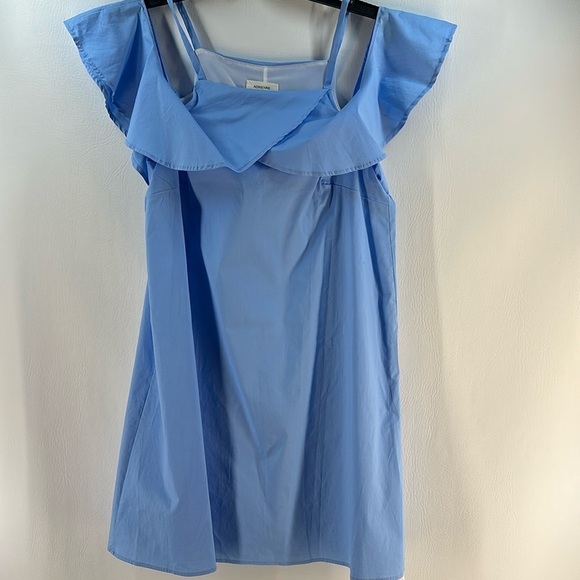Adrienne Cotton Skinny Strap Ruffled Mini Dress, S - Picture 1 of 9